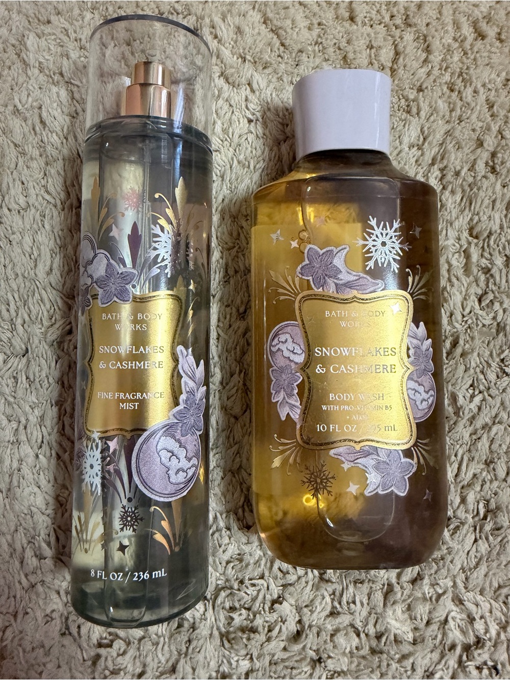 Bath & Body Works Snowflakes & Cashmere Fragrance Mist & Body Wash